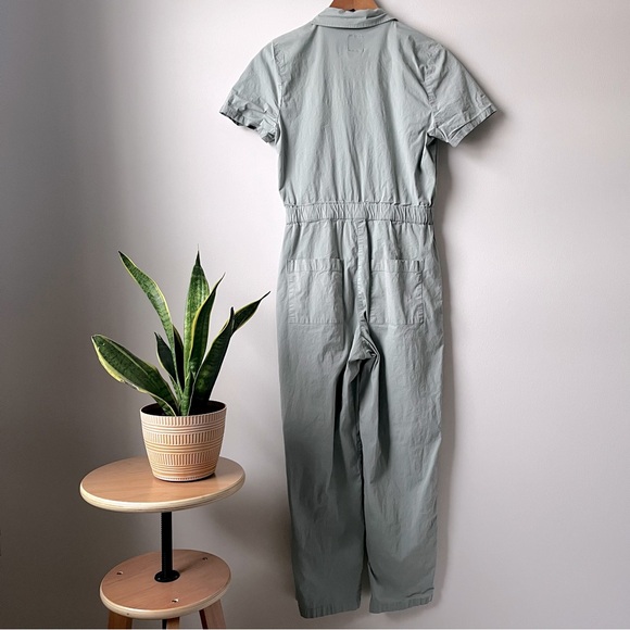rvca recession dayshift workwear jumpsuit light green small - Picture 2 of 7